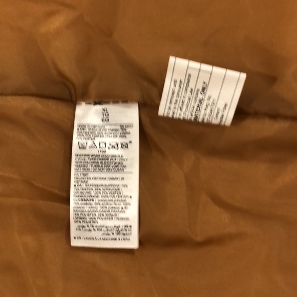 Old Navy Cream Shearling Vest Sherpa Brown Trim Size XL EUC - Picture 8 of 8